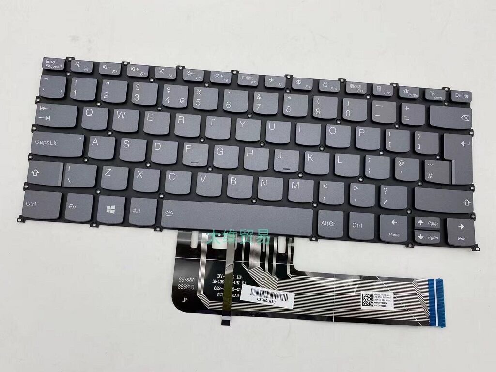 Lenovo PR4SB-TUR Notebook Klavyesi, Laptop Tuş Takımı (Füme TR) ışıklı