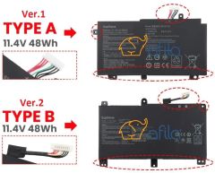 Asus FX505DU-BQ190 uyumlu Notebook Bataryası, Pili (Ver.1)
