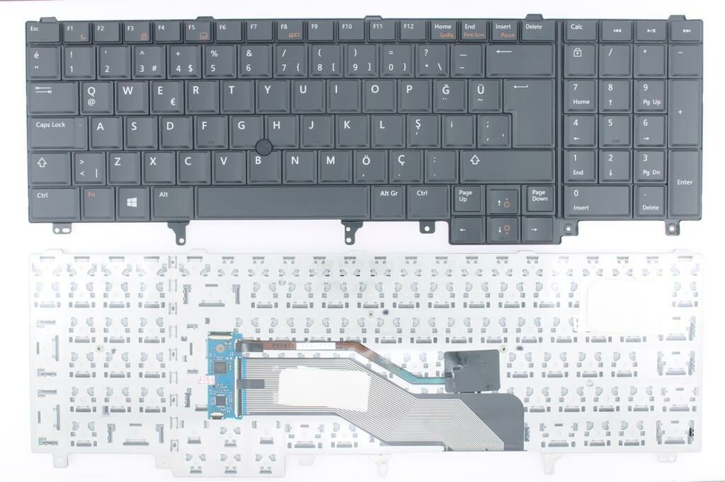 Dell Latitude E6520, E6530, E6540, E5520, E5520m, E5530 Notebook Klavyesi TR ışıklı