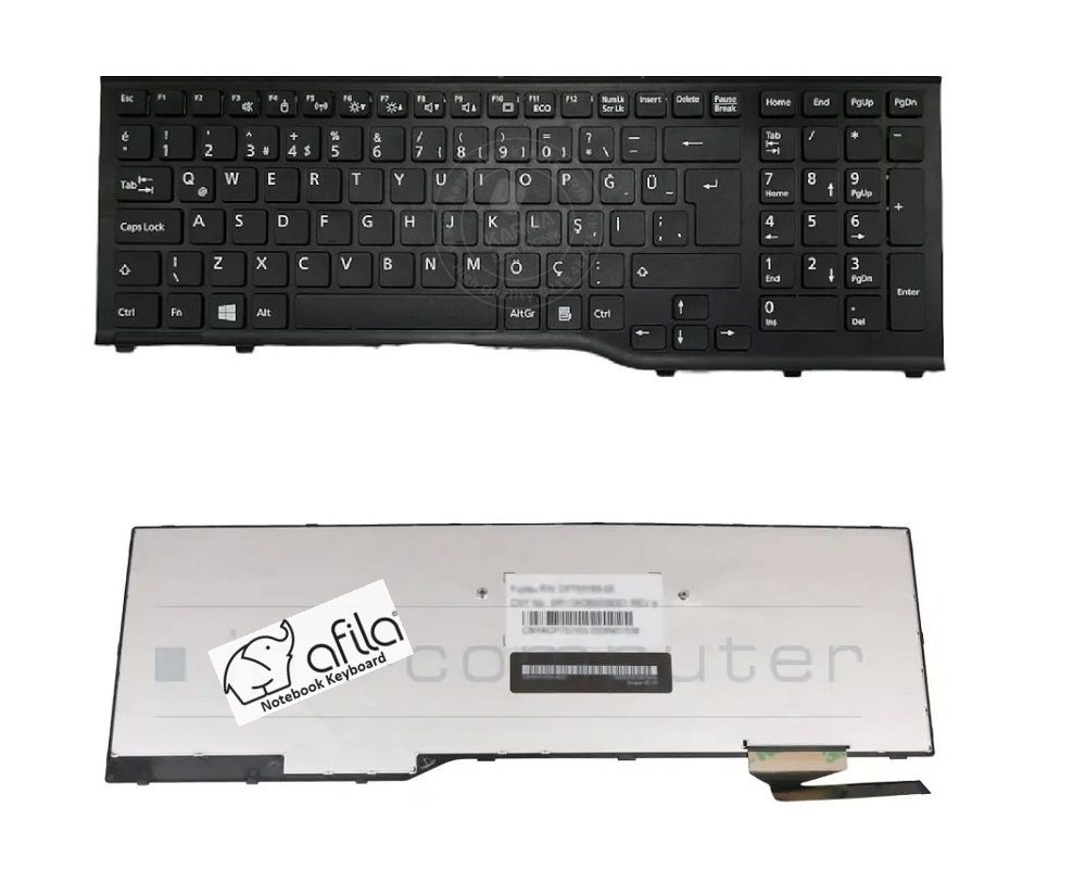Fujitsu Lifebook AH42 QWERTY E753 E754 E756 Klavye Siyah TR