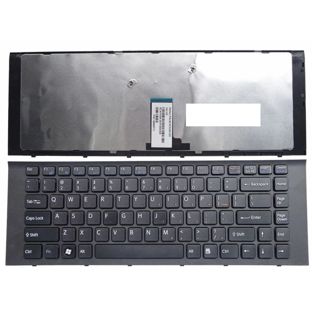 Sony Vaio VPCEG, VPC-EG Serisi, VPCEG1, VPCEG2, VPCEG3, Notebook Klavye  / Siyah - İNG
