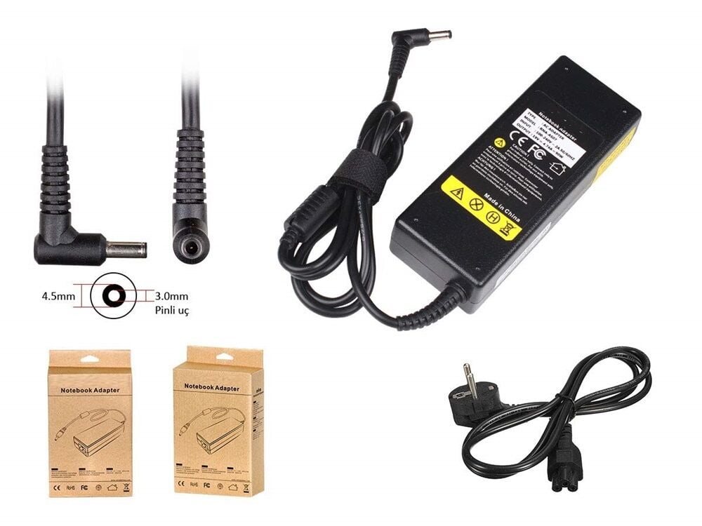 Asus uyumlu Vivobook 15 X1504VAC38-NJ104C38 Notebook Adaptörü, Laptop Şarj Aleti Cihazı 65W