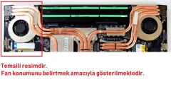 MSI GE72 Apache 7RD-037TR, RD-042XTR Notebook Gpu-Vga Ekran Kartı Fanı - Ver.2 (4 Pin)
