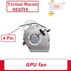 MSI GE72 Apache 7RD-037TR, RD-042XTR Notebook Gpu-Vga Ekran Kartı Fanı - Ver.2 (4 Pin)