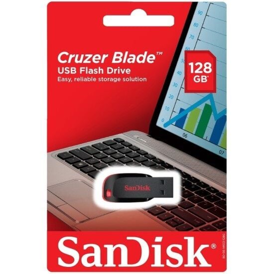 SanDisk Cruzer Blade 128GB Usb Flash Bellek  (SDCZ50-128G-B35)