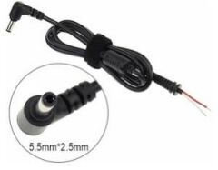 5.5mm*2.5mm L / Standart Notebook Adaptörü Kablo Ucu (Tamir Kablosu) 90W