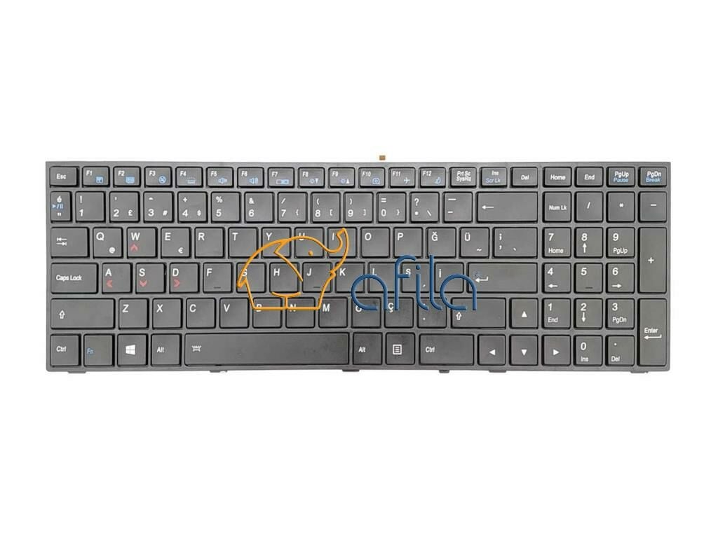 Monster Abra A7 V6.1.1 uyumlu Notebook Klavyesi, Laptop Tuş Takımı (Siyah TR)