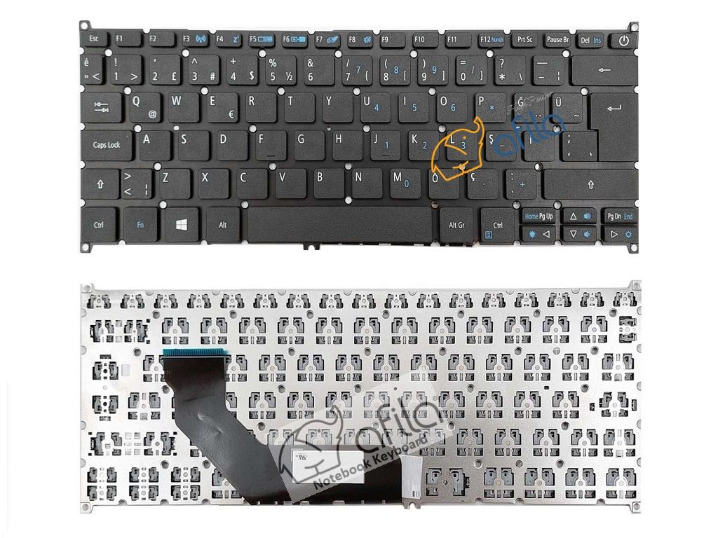 Acer Swift 1 Sf113-31-P5Ck Notebook Klavyesi Siyah TR