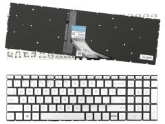 Hp Envy X360 15-cn0000tx 15-cn0001la uyumlu Klavye, Tuş Takımı (Silver, Gri TR) ışıklı