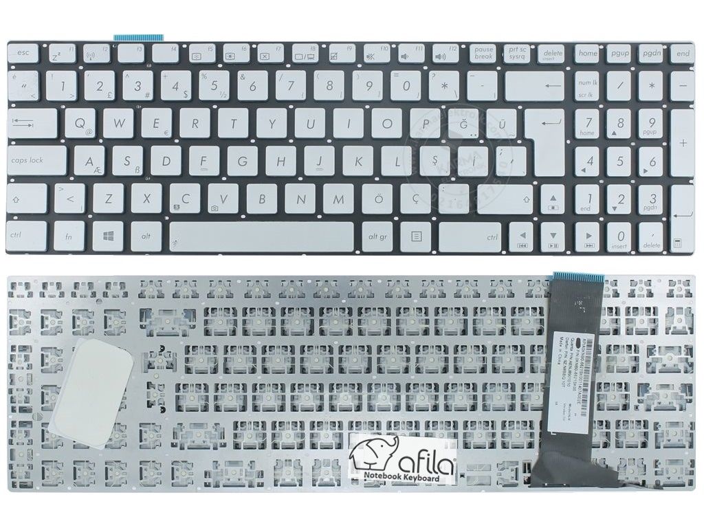 Asus OKNB0-6621SK00, EANJ8901010, 9Z.N8BBQ.10T Klavye Gri TR
