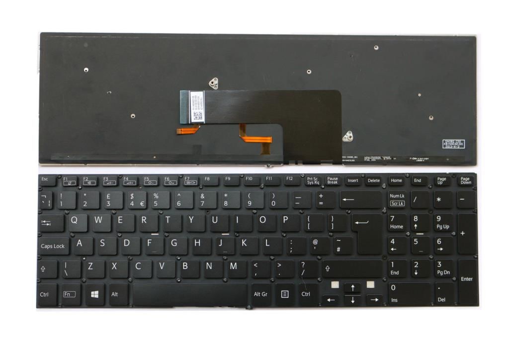 Sony Vaio SVF153 SVF154 Notebook Klavyesi - Siyah - TR - Işıklı