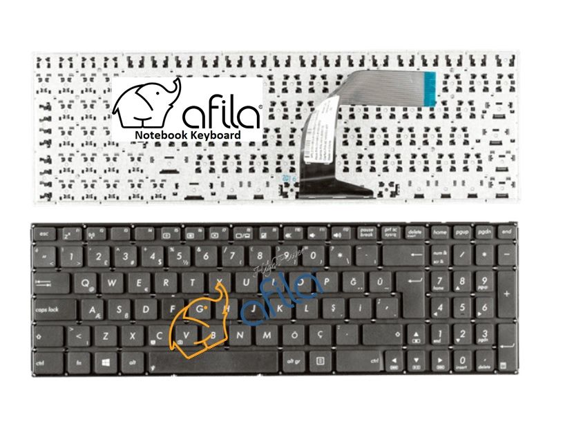 Asus K550L K550La K550Lav Notebook Klavyesi (Siyah TR)