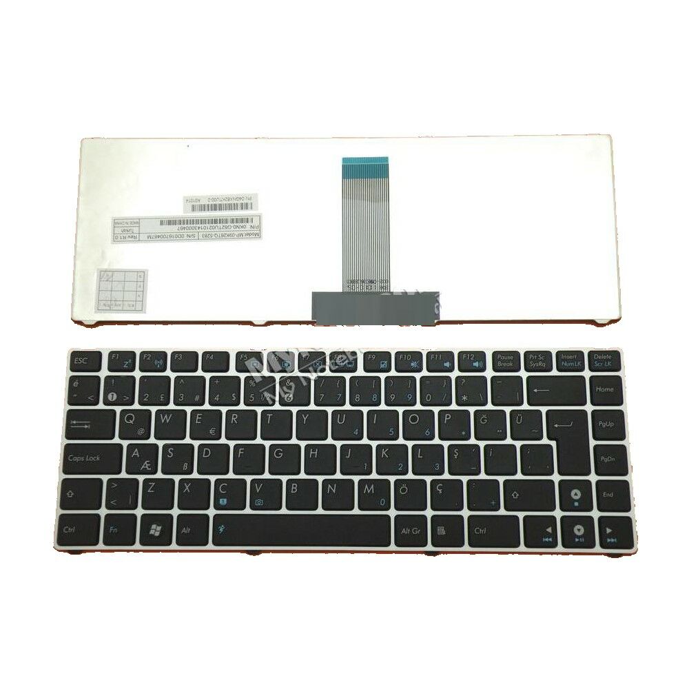 Asus 0KN0-G62GE02  Notebook Klavyesi - Gri Çer - Siyah - TR