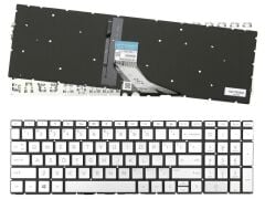 Hp Envy X360 15-cp0599na 15m-cp0011dx uyumlu Klavye, Tuş Takımı (Silver, Gri TR) ışıklı