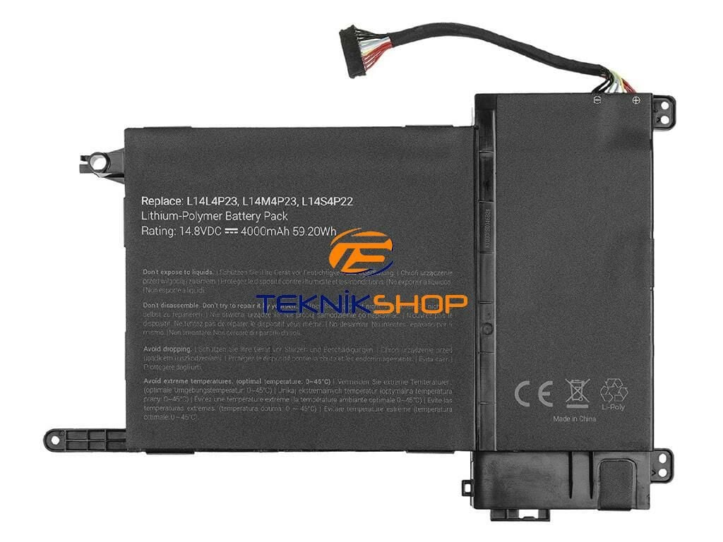 Lenovo ideaPad Y700-15ISK, L14M4P23 Notebook Bataryası, Laptop Pili