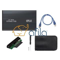 Afila 2.5'' USB 3.0 Harici Harddisk HDD Kutusu Sata Disk Siyah (Plastik)