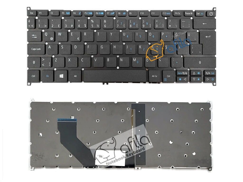 Acer Swift 3 Special Edition SF314-53G Notebook Klavyesi Siyah TR ışıklı