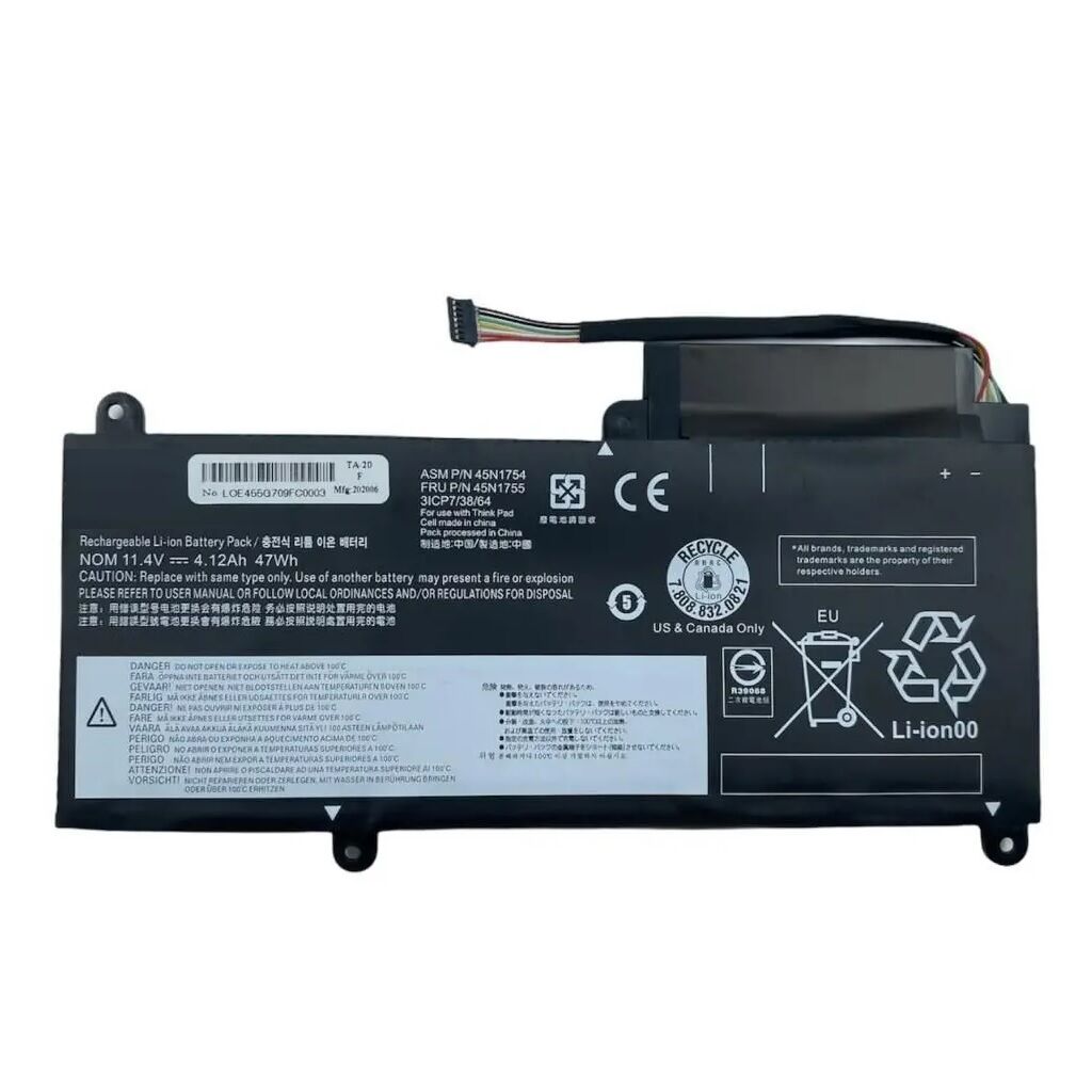 Lenovo 45N1753 45N1755 45N1757 Batarya, Pil