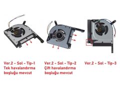 Asus TUF Gaming F15 FX506LI-HN062 uyumlu Notebook Gpu Fanı V2 (Sol Fan) Tip2