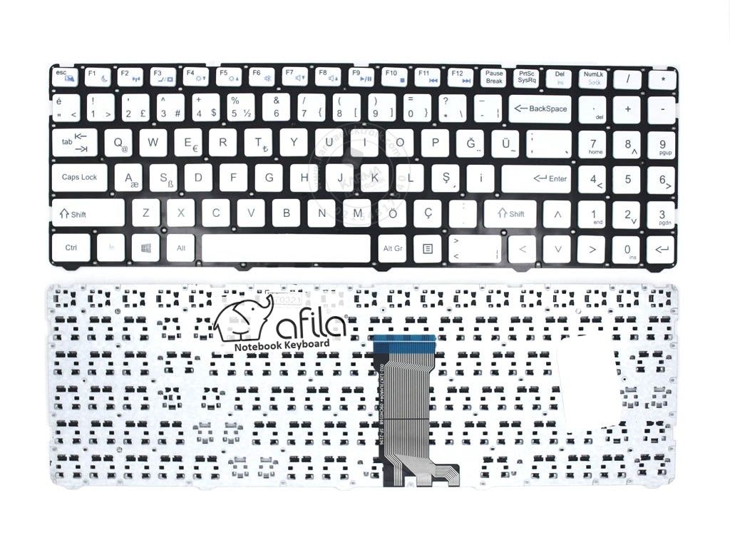 Casper C600 (2015-2016) Notebook Klavye - Tuş Takımı (Beyaz TR)