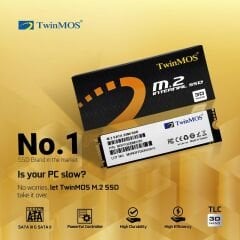 1TB TwinMos m.2 2280 SATA3 SSD 580Mb-550Mb/s (NGFFGGBM2280)