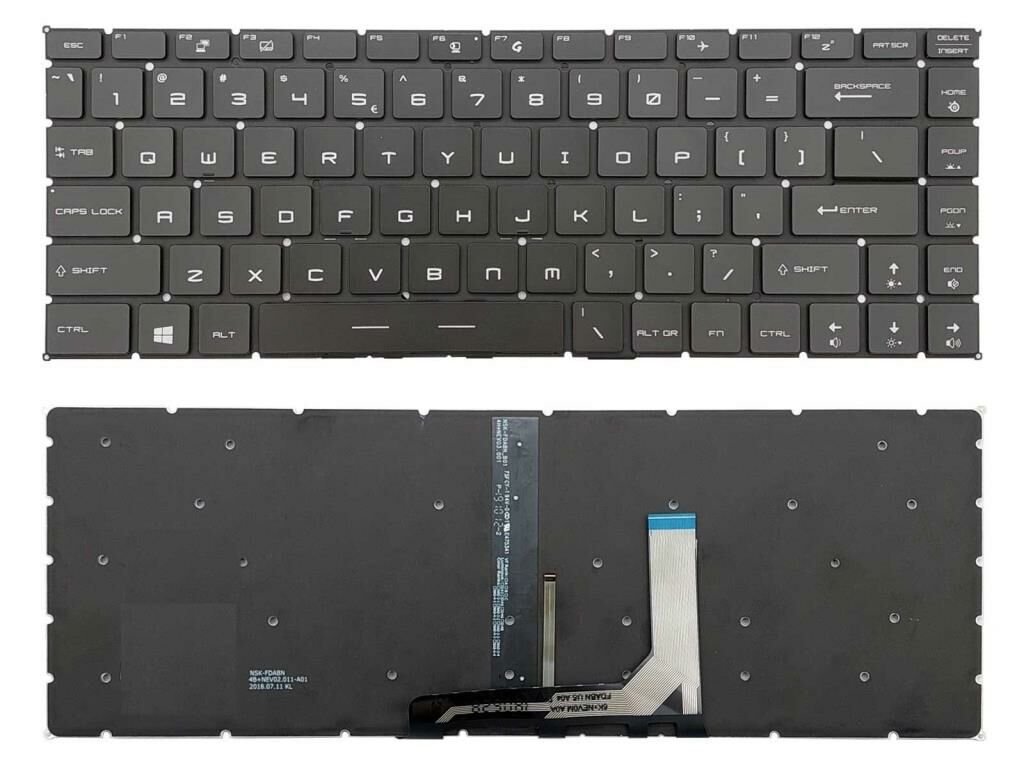 MSI WS659TM Notebook Klavye - Tuş Takımı / Siyah - TR - Işıklı-Beyaz Tuş