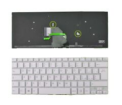 Sony Vaio  SVF1421TSTB Notebook Klavyesi (Beyaz TR) Işıklı