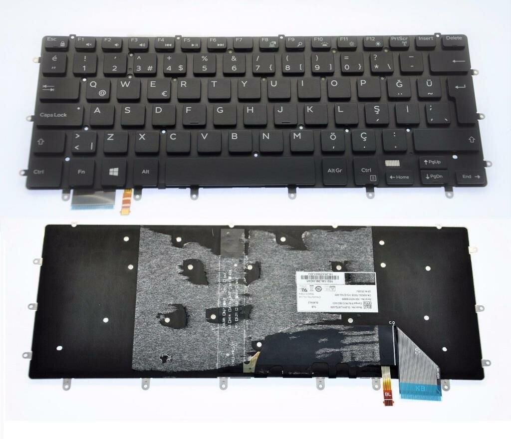 Dell Inspiron 15 7548 Notebook Klavyesi - Siyah - TR - Işıklı