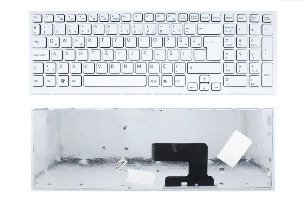 Sony Vaio VPCEH1C5E, VPCEH1E1E, VPCEH2C5042B Notebook Klavye (Beyaz TR)
