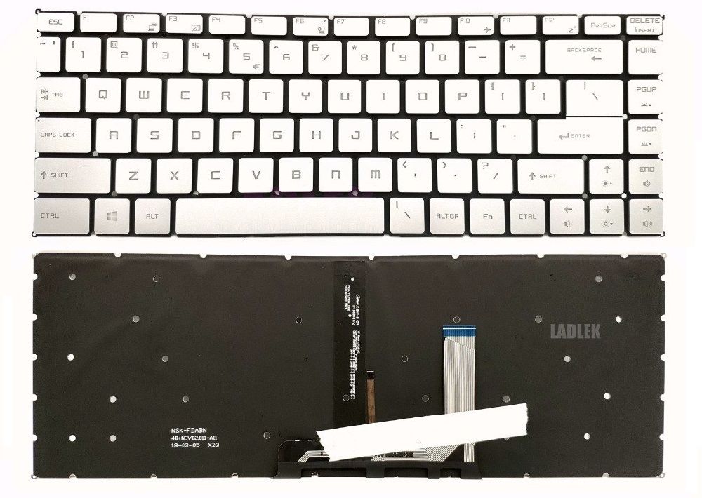 MSI WS659TM Notebook Klavye - Tuş Takımı / Silver, Gri TR