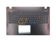 Asus FX553VD-DM592T Notebook Klavyesi Üst Kasa (Siyah TR) Işıklı - Ver.1 Kırmızı Tuşlu