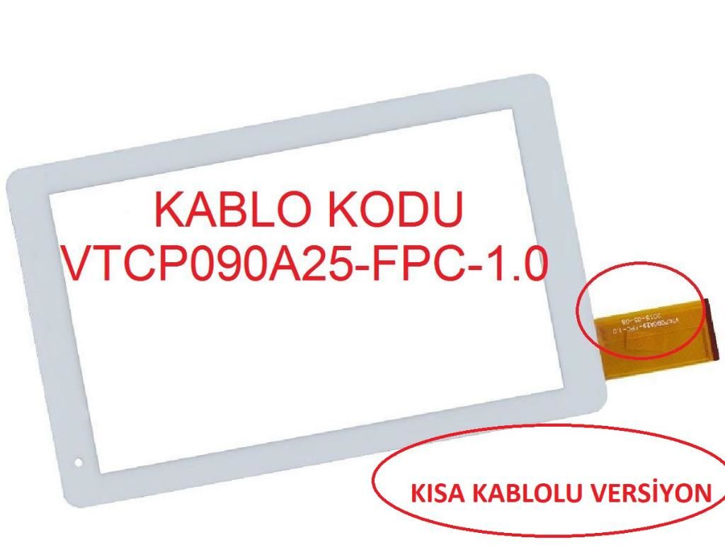 Hometech Premium Tab 9 VTCP090a25-FPC-1.0 Kablo Kodlu 9 İnç Dokunmatik Panel - Kısa Kablolu