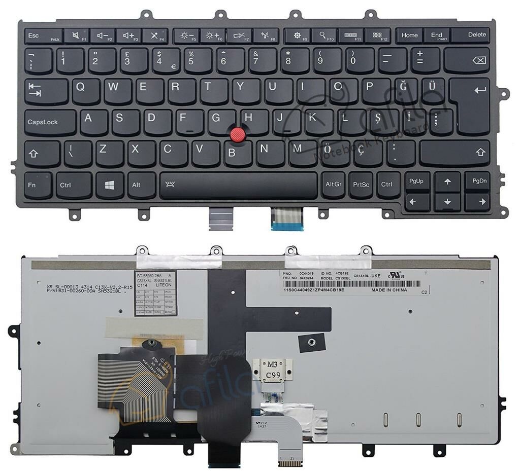 Lenovo ThinkPad X230s X260 Notebook Klavye - Siyah -TR - Işıklı