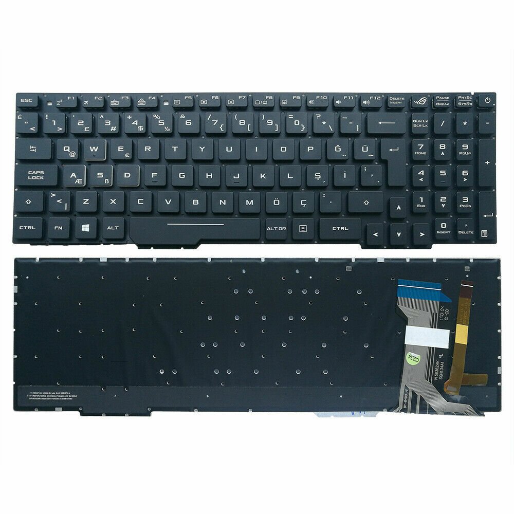 Asus GL753VD-GC024T Notebook Klavye - Siyah - TR - Işıklı - Ver.1