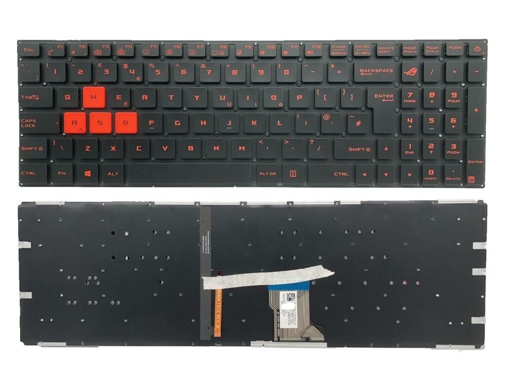 Asus GL502VM (V156262A) Notebook Klavyesi - Siyah - TR - Işıklı