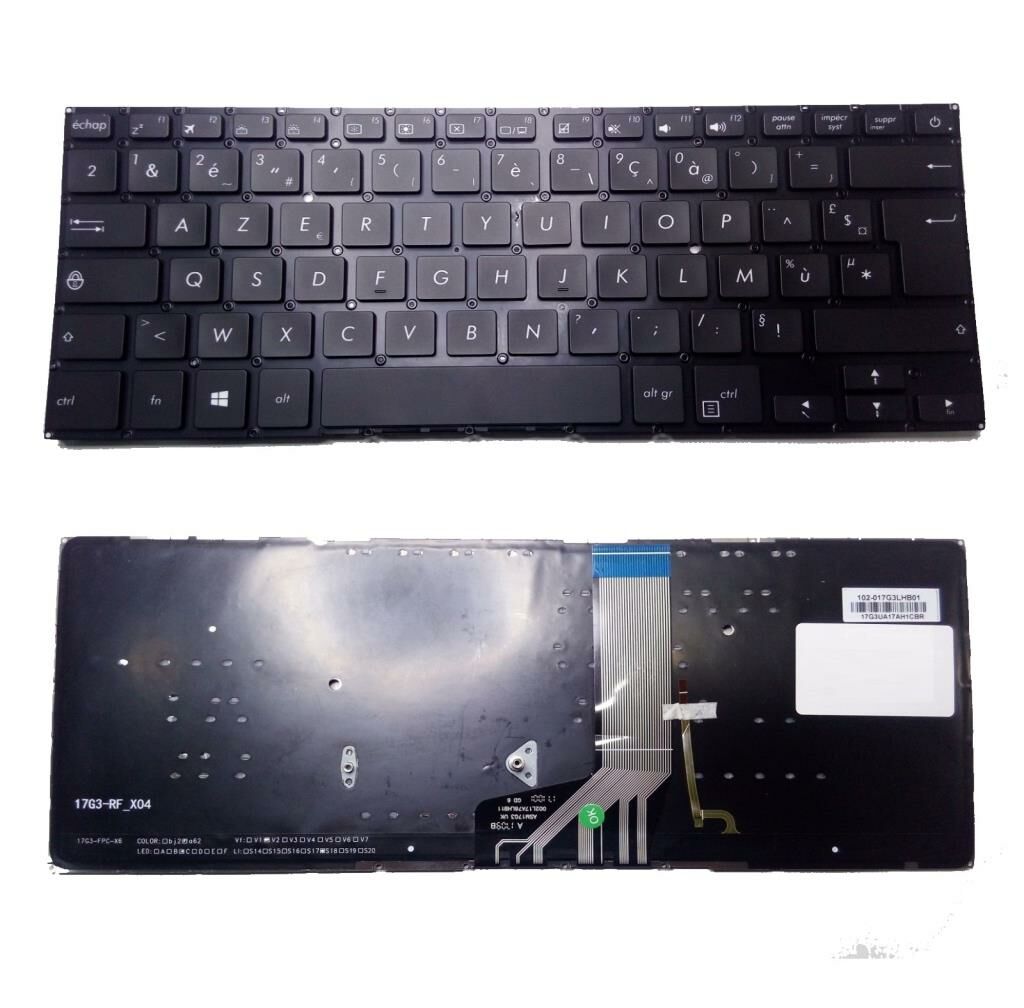 Asus S410U, S410UA, S410UF Notebook Klavyesi - Siyah -TR- Işıklı