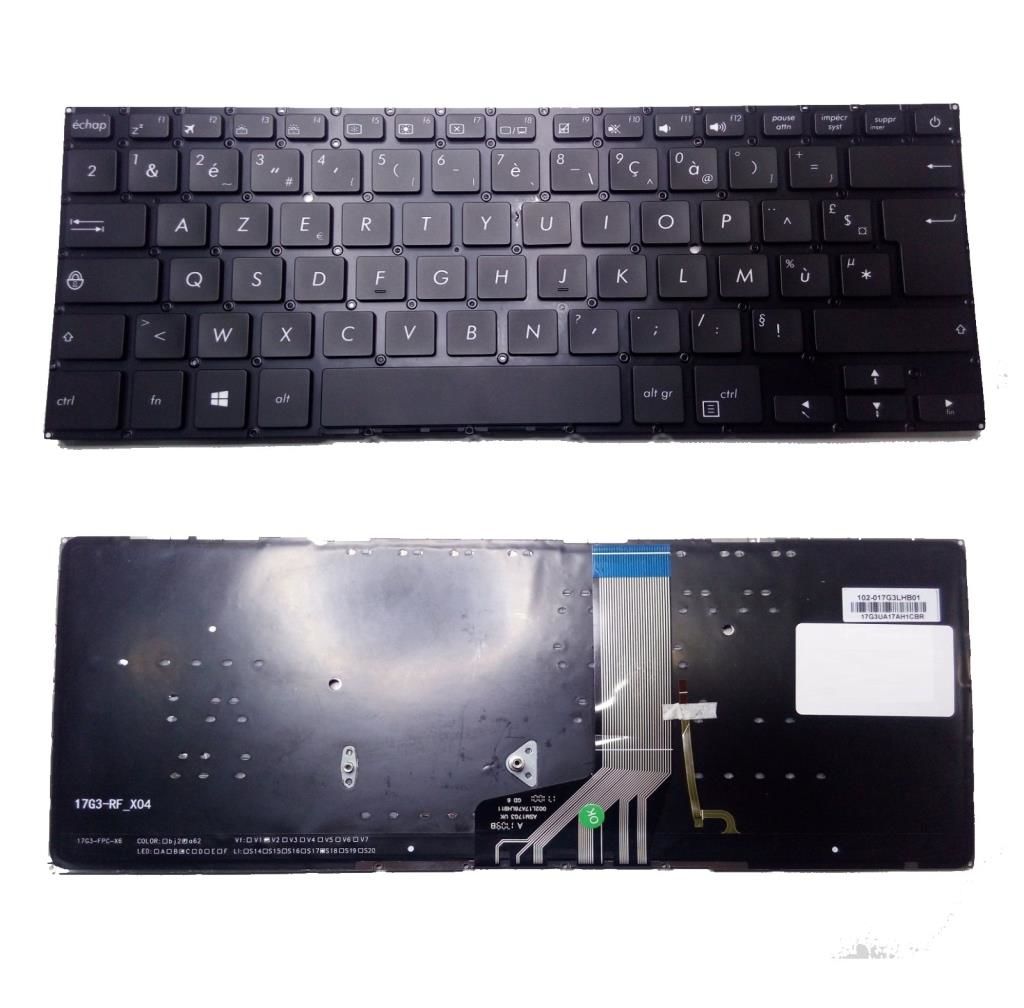 Asus S410UN, S410UQ Notebook Klavyesi - Siyah - TR - Işıklı