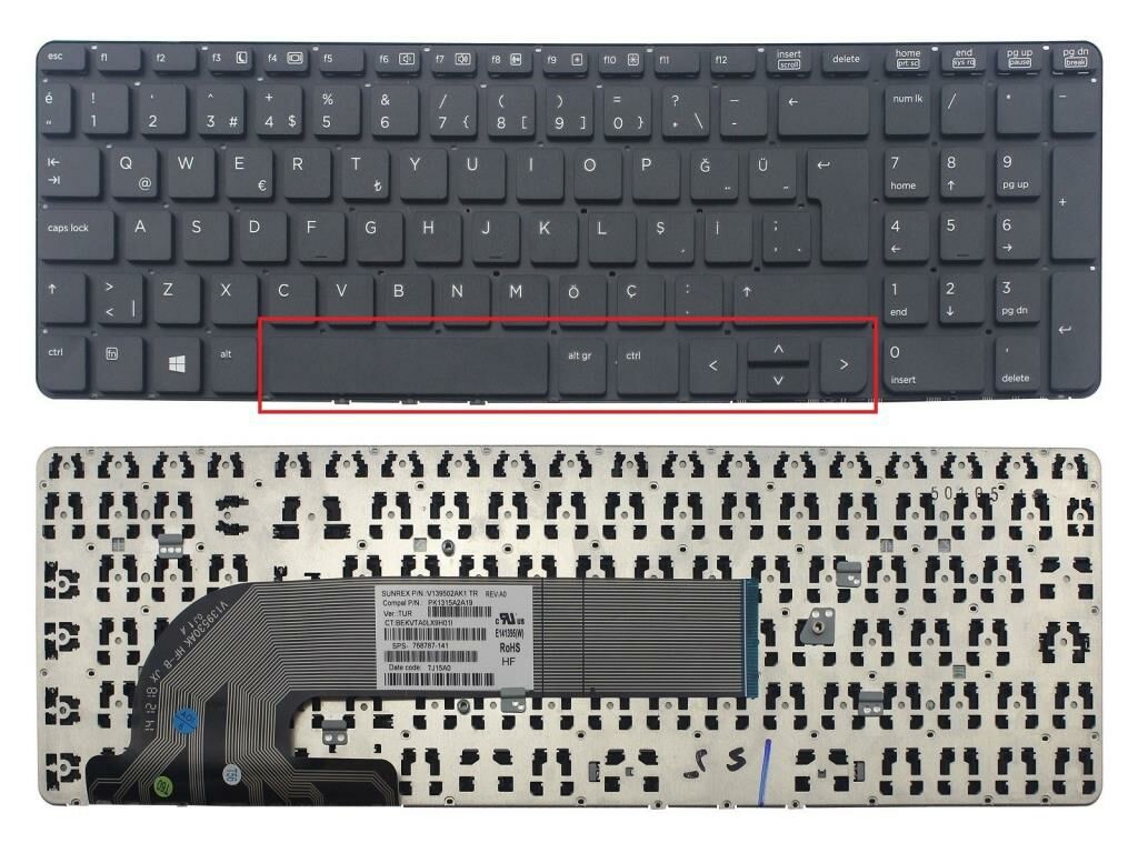 Hp 9Z.N9KSC-C0T 7J1520 Notebook Klavyesi - Takımı (Siyah TR)
