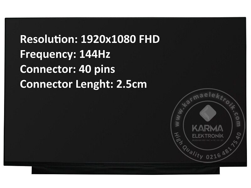 Hp M02082-001 16.1'' Slim Led Ekran, Lcd Panel 40pin FHD (144Hz)