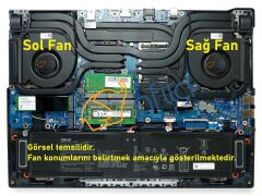 Asus Rog Strix G17 G713QR-HG021 uyumlu Notebook Fanı, Sol Fan - Ver.1 - 5V