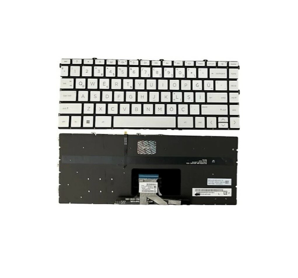 HP Pavilion 14-dv0033nt (4H0U9EA) Notebook Klavyesi, Laptop Tuş Takımı / Silver, Gri - TR - Işıklı