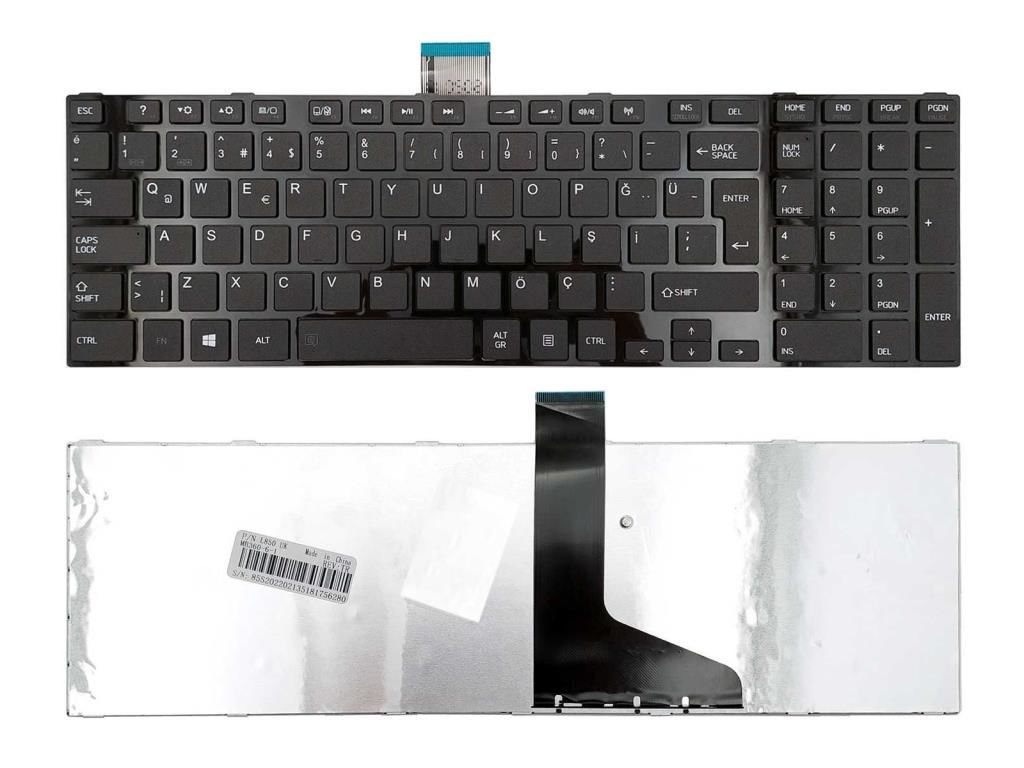 Toshiba Satellite L870-14X, L870-169 uyumlu Notebook Klavyesi (Siyah TR)