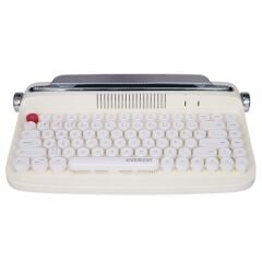 Everest KB-BT85 RETRO SERIES Fildişi Bluetooth Daktilo Q Mac/Win/Android/Ios Uyumlu Kablosuz klavye