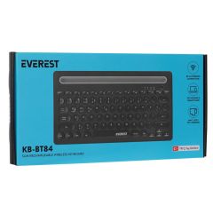 Everest KB-BT84 Siyah/Gri Bluetooth Ultra İnce+Şarjlı Q Mac/Win/Android/Ios Uyumlu Kablosuz klavye