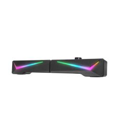 Mikado MD-S157 2.0 5Wx2CH RGB Ledli Oyuncu Siyah USB Sound Bar Speaker Hoparlör