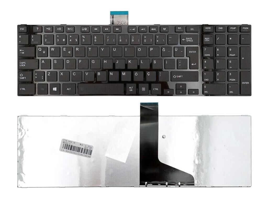 Toshiba Satellite Pro L870-149, L870-171 uyumlu Notebook Klavyesi (Siyah TR)