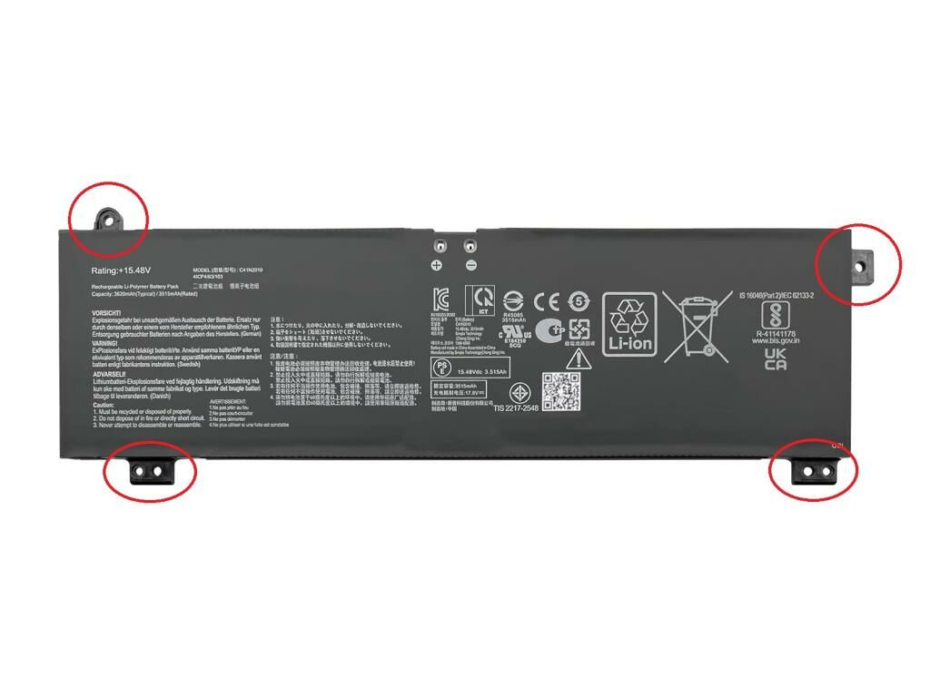 Asus ROG Strix G17 G713IE-HX002 uyumlu Notebook Bataryası, Laptop Pili - Ver.2