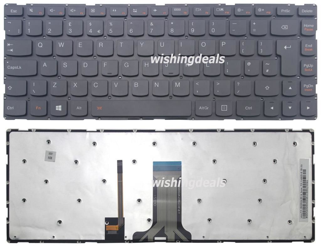 Lenovo Yoga 500-14ISK (Type 80R5) Klavye (Siyah TR) ışıklı