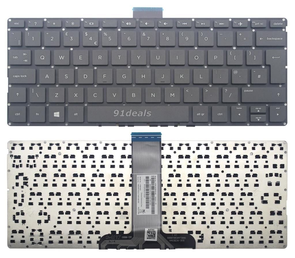 HP Stream x360 11-aa002nt (1JL35EA) Notebook Klavyesi Siyah TR (Büyük Enter'lı)