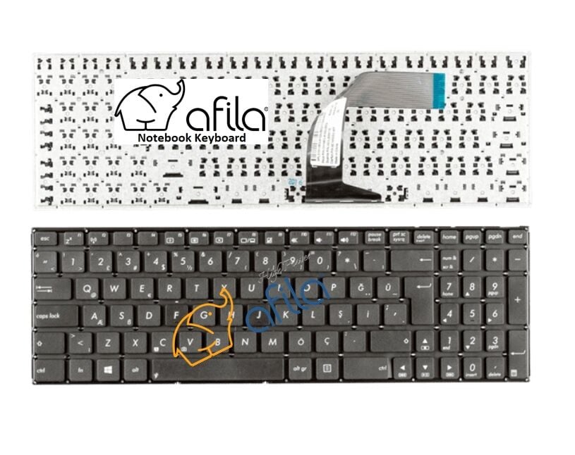 Asus R513W, R513Wa, R513We Notebook Klavyesi, Laptop Tuş Takımı (Siyah TR)